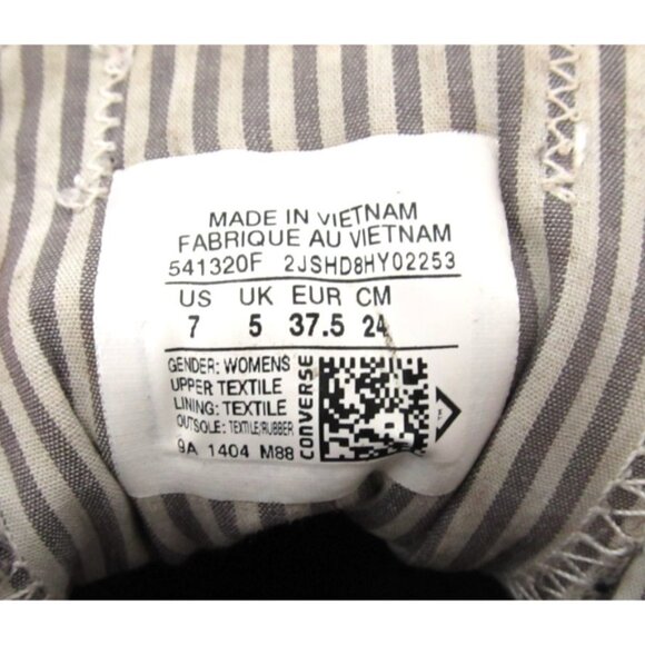 Converse Chuck Taylor All Star Low Top Canvas Shoes Womens 7 Star Stripe Lining - Picture 7 of 14